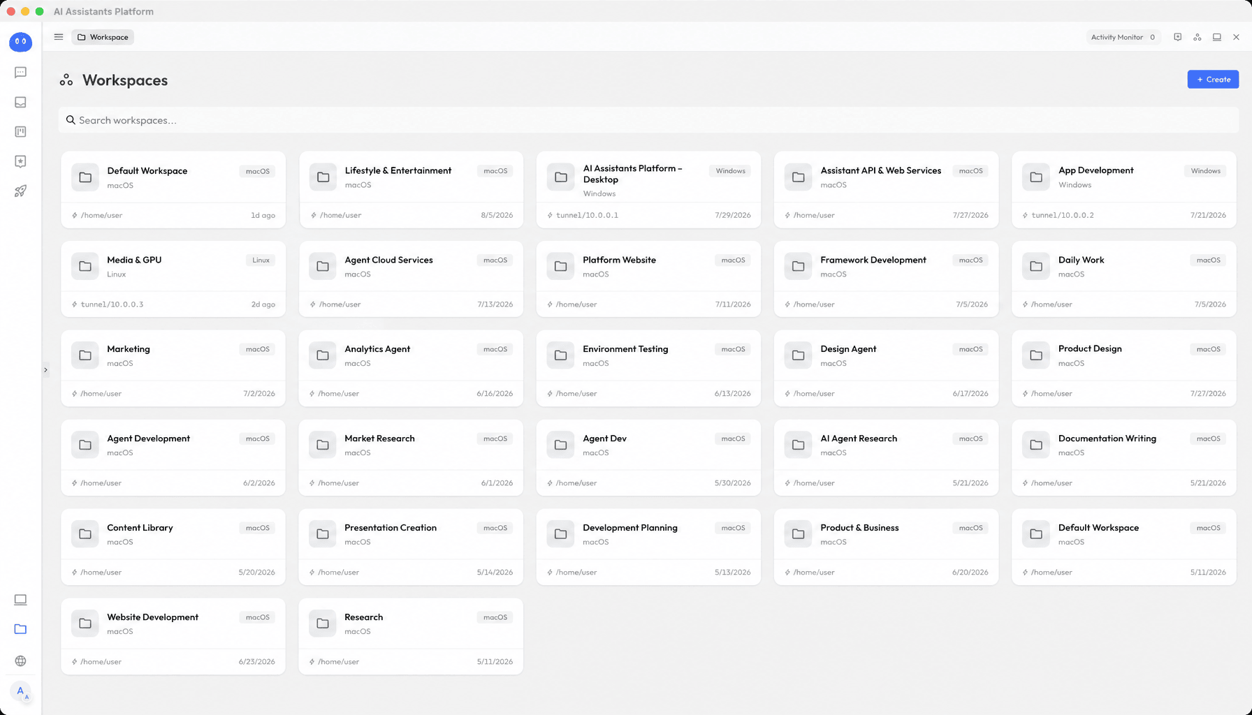 Workspace management